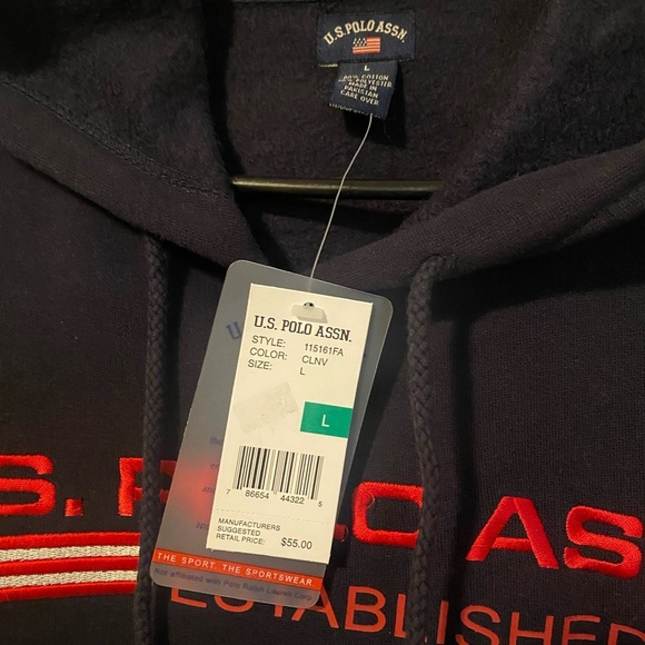 NWT US Polo Assn hoodie size large - Picture 3 of 3